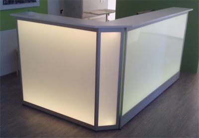 Leuchttheke Empfangstheke Oranienburg