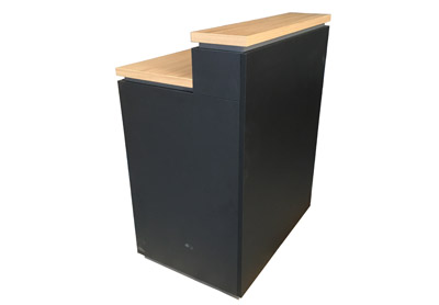 Messetheke Promotiontheke Verl schwarz lackiert