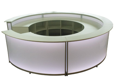 Rundtheke Leuchttheke Rio wei�