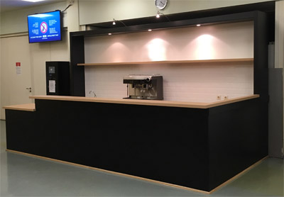 Thekenumbau mit Einbauten, Ausschankbereich neue Oberfl�che